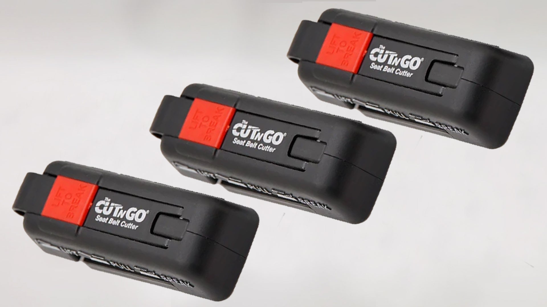 Cut N Go® Emergency Seat Belt Cutter & Window Breaker – 3 Pack