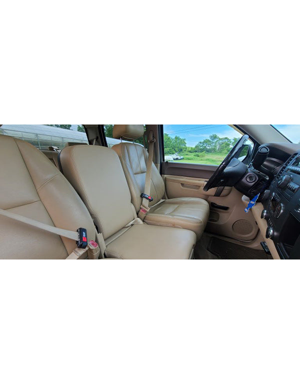 CutNGO  seatbelt placement in car interior